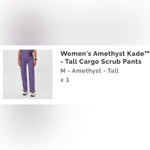Figs Women's Amethyst Medium Tall Kade Scrub Pants